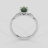 1.12 Ct. Green Sapphire Ring, 14K White Gold 3