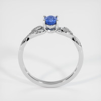 0.42 Ct. Blue Sapphire Ring, 18K White Gold 3