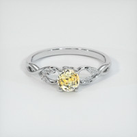 0.55 Ct. Sapphire Ring, 18K White Gold 1