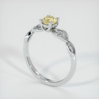 0.55 Ct. Sapphire Ring, 18K White Gold 2