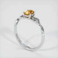0.63 Ct. Bi Color Sapphire Ring, 18K White Gold 2