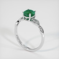 1.60 Ct. Emerald Ring, 18K White Gold 2