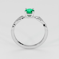 0.40 Ct. Emerald Ring, 18K White Gold 3