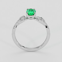 0.67 Ct. Emerald Ring, 18K White Gold 3