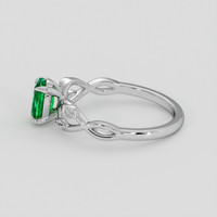 0.67 Ct. Emerald Ring, 18K White Gold 4