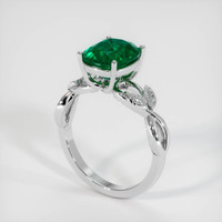2.44 Ct. Emerald Ring, 18K White Gold 2