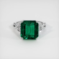 5.09 Ct. Emerald Ring, 18K White Gold 1