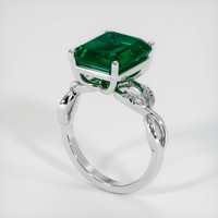 5.09 Ct. Emerald Ring, 18K White Gold 2