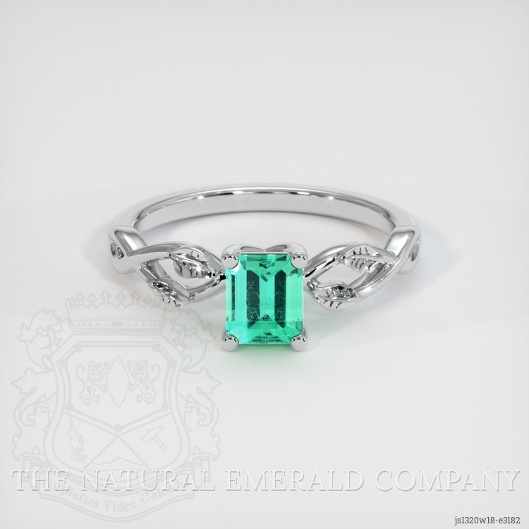 Emerald Ring 0.57 Ct. 18K White Gold | The Natural Emerald Company