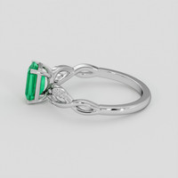 0.81 Ct. Emerald Ring, 18K White Gold 4