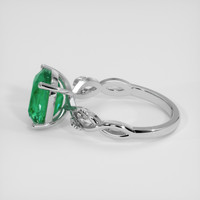 3.37 Ct. Emerald Ring, 18K White Gold 4