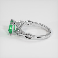 0.71 Ct. Emerald Ring, 18K White Gold 4