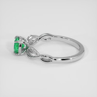 0.53 Ct. Emerald Ring, 18K White Gold 4