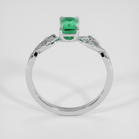0.66 Ct. Emerald Ring, 18K White Gold 3