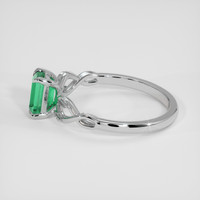 0.66 Ct. Emerald Ring, 18K White Gold 4