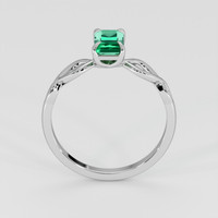 0.69 Ct. Emerald Ring, 18K White Gold 3