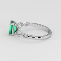 0.69 Ct. Emerald Ring, 18K White Gold 4