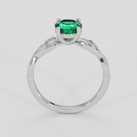 0.80 Ct. Emerald Ring, 18K White Gold 3