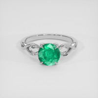 1.54 Ct. Emerald Ring, 18K White Gold 1