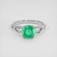 1.35 Ct. Emerald Ring, 18K White Gold 1