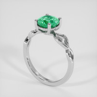 1.35 Ct. Emerald Ring, 18K White Gold 2