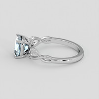 1.44 Ct. Blue Aquamarine Ring, 18K White Gold 4