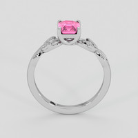 1.52 Ct. Pink Sapphire Ring, 18K White Gold 3