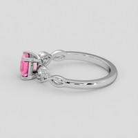1.52 Ct. Pink Sapphire Ring, 18K White Gold 4