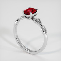 1.13 Ct. Ruby Ring, 18K White Gold 2