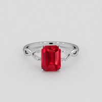 3.08 Ct. Ruby Ring, 18K White Gold 1