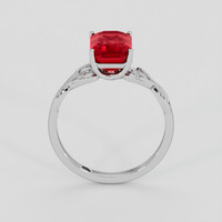 3.08 Ct. Ruby Ring, 18K White Gold 3