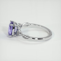 1.70 Ct. Violet Sapphire Ring, 18K White Gold 4