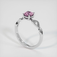 0.94 Ct. Pink Sapphire Ring, 18K White Gold 2