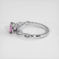0.94 Ct. Pink Sapphire Ring, 18K White Gold 4