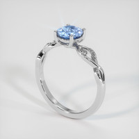 1.20 Ct. Sapphire Ring, 18K White Gold 2