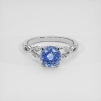 2.59 Ct. Blue Sapphire Ring, 18K White Gold 1