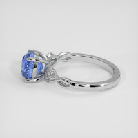 2.59 Ct. Blue Sapphire Ring, 18K White Gold 4