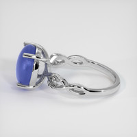 6.36 Ct. Blue Sapphire Ring, 18K White Gold 4