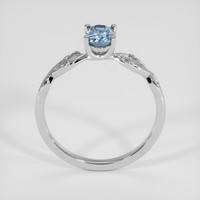 1.10 Ct. Greyish Blue Sapphire Ring, 18K White Gold 3