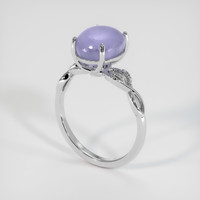 5.89 Ct. Bluish Purple Sapphire Ring, 18K White Gold 2