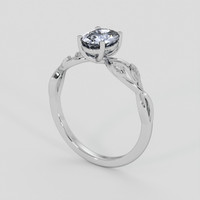 1.25 Ct. Blue Sapphire Ring, 18K White Gold 2