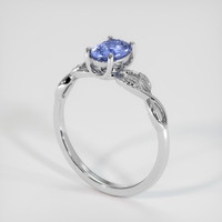 1.04 Ct. Sapphire Ring, 18K White Gold 2