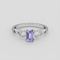 1.14 Ct. Violet Sapphire Ring, 18K White Gold 1