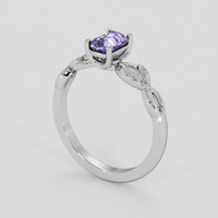 1.14 Ct. Violet Sapphire Ring, 18K White Gold 2