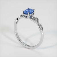 0.93 Ct. Sapphire Ring, 18K White Gold 2