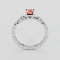 1.22 Ct. Padparadscha Sapphire Ring, 18K White Gold 3