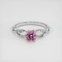 1.15 Ct. Padparadscha Sapphire Ring, 18K White Gold 1