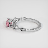 1.15 Ct. Padparadscha Sapphire Ring, 18K White Gold 4