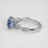 2.45 Ct. Bi Color Sapphire Ring, 18K White Gold 4