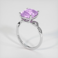 5.05 Ct. Purplish Pink Sapphire Ring, 18K White Gold 2